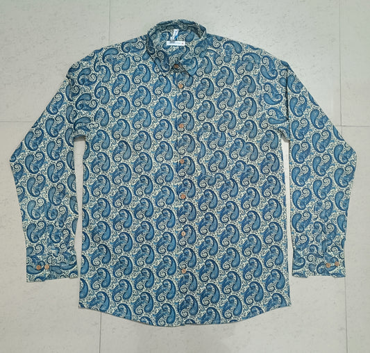 Men's Paisley Multi Color Printed Full-Sleeves Shirts